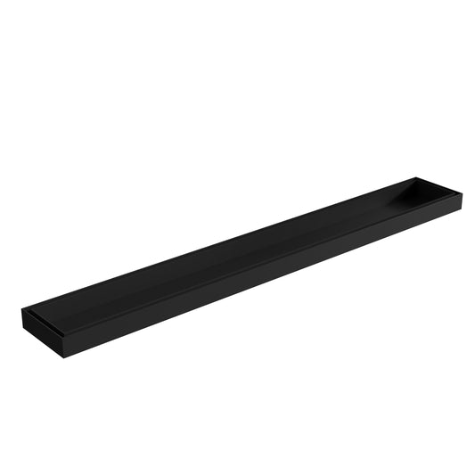 Tropea 600mm Bathroom Stainless Steel Linear Floor Drain - Matte Black