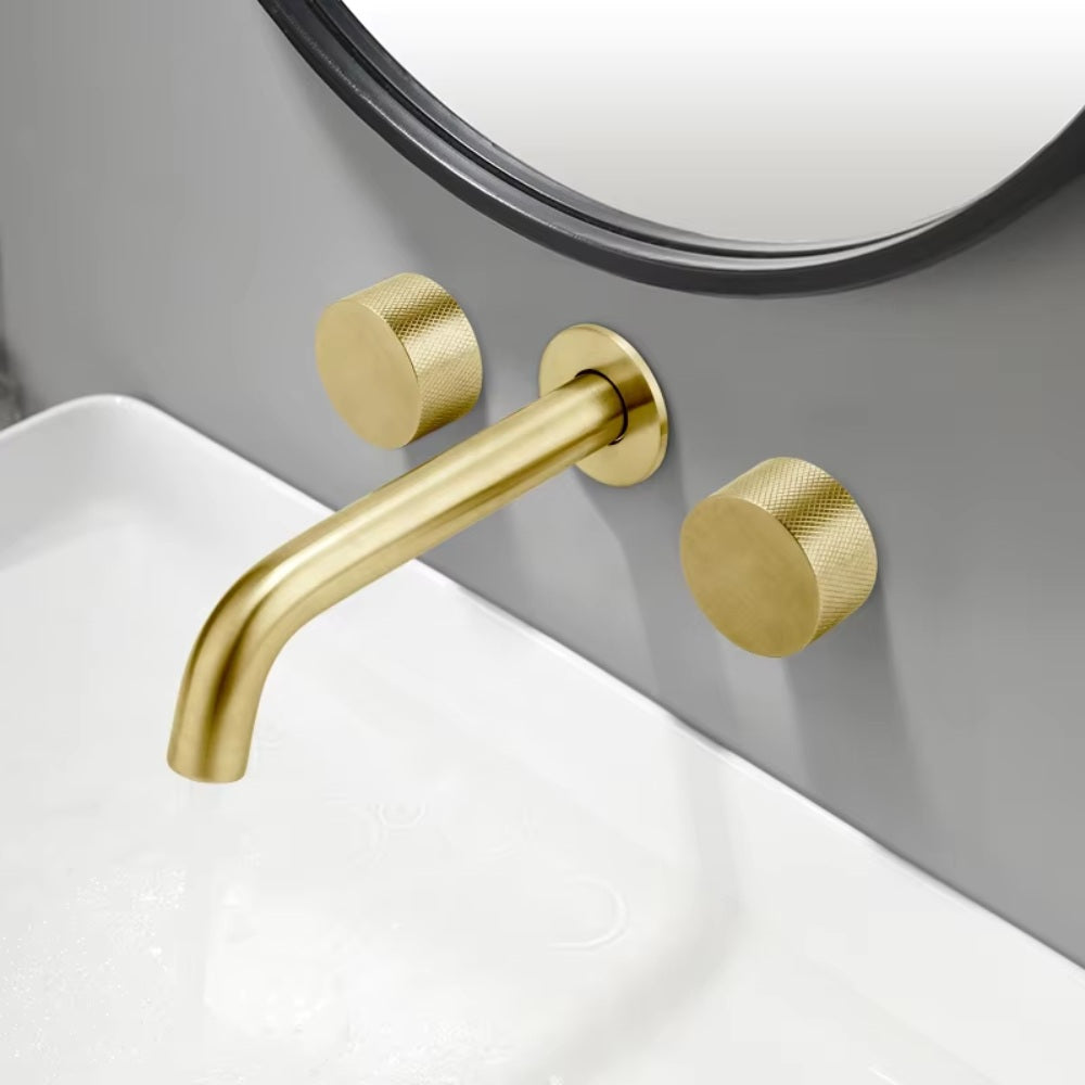 Tropea KC1299A Wall Spout & Round Taps Set