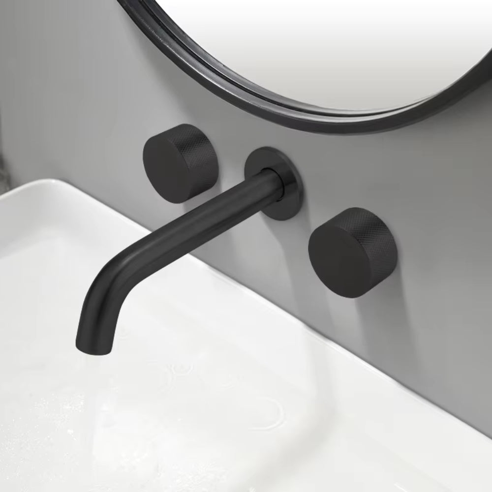 Tropea KC1299A Wall Spout & Round Taps Set