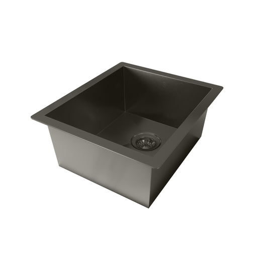 Tropea Shallow Single Sink - Brushed Gunmetal
