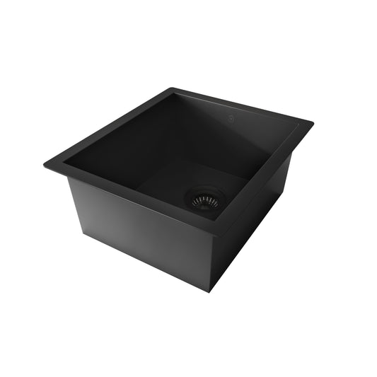 Tropea Shallow Single Sink - Matte Black