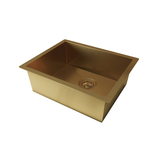 Tropea Deep Single Sink - Brushed Brass