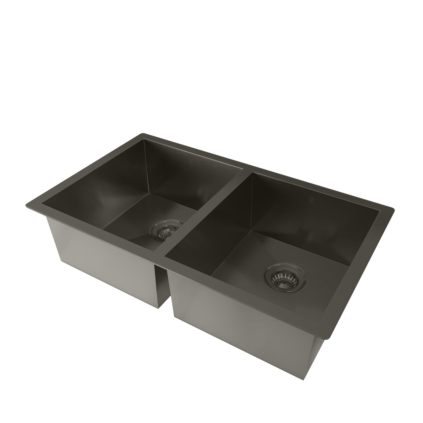 Tropea Double Kitchen Sink - Brushed Gunmetal