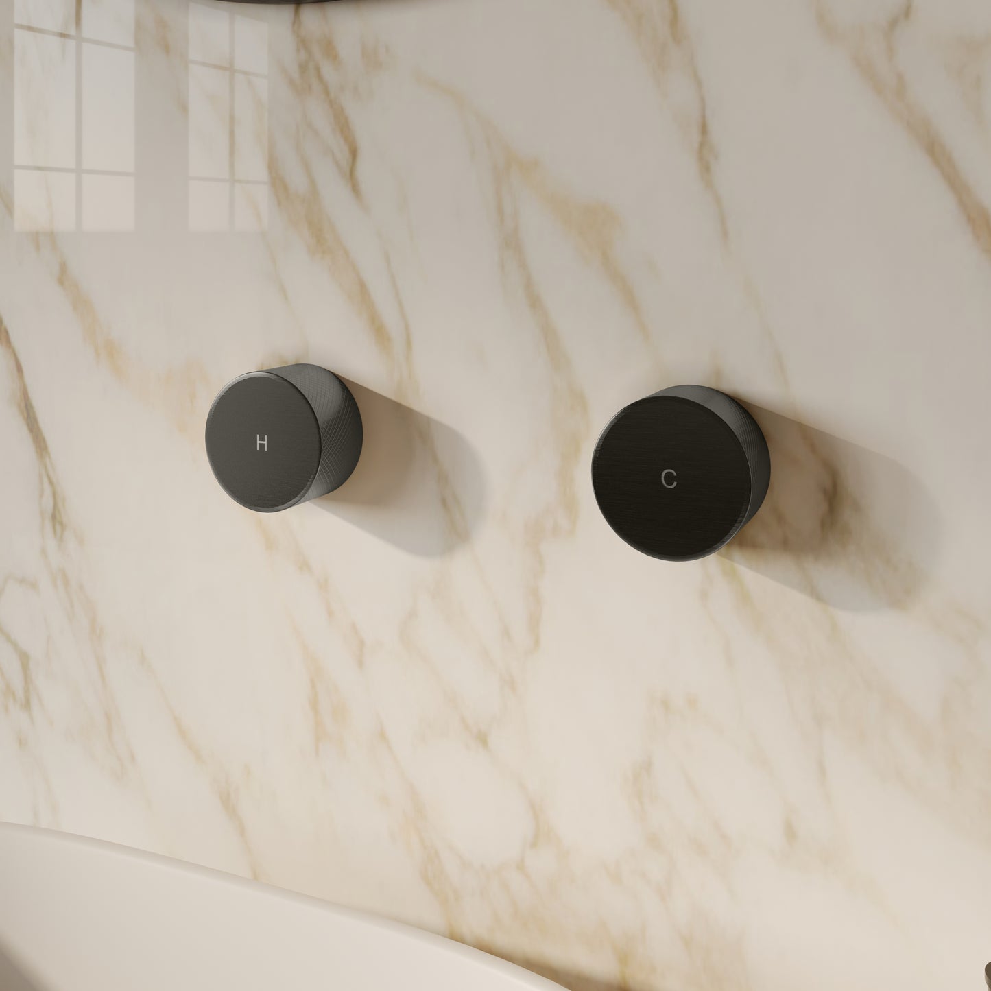 Tropea H & C Taps - Matte Black