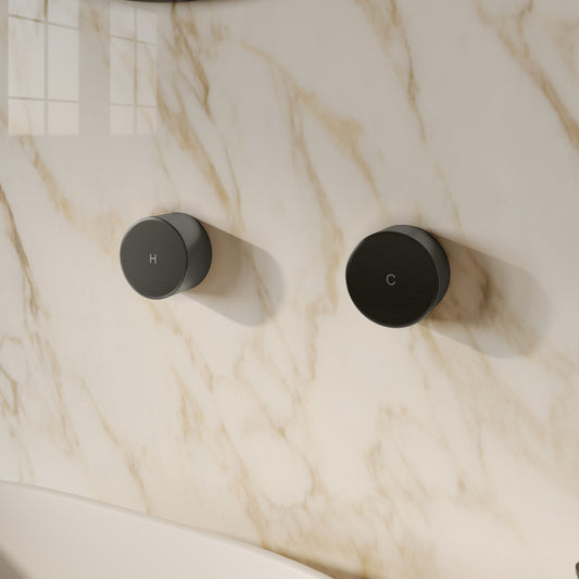 Tropea H & C Taps - Matte Black