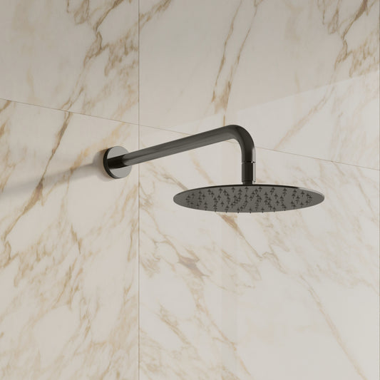 Tropea Wall Shower with Hot & Cold Mixer Set - Brushed Gunmetal