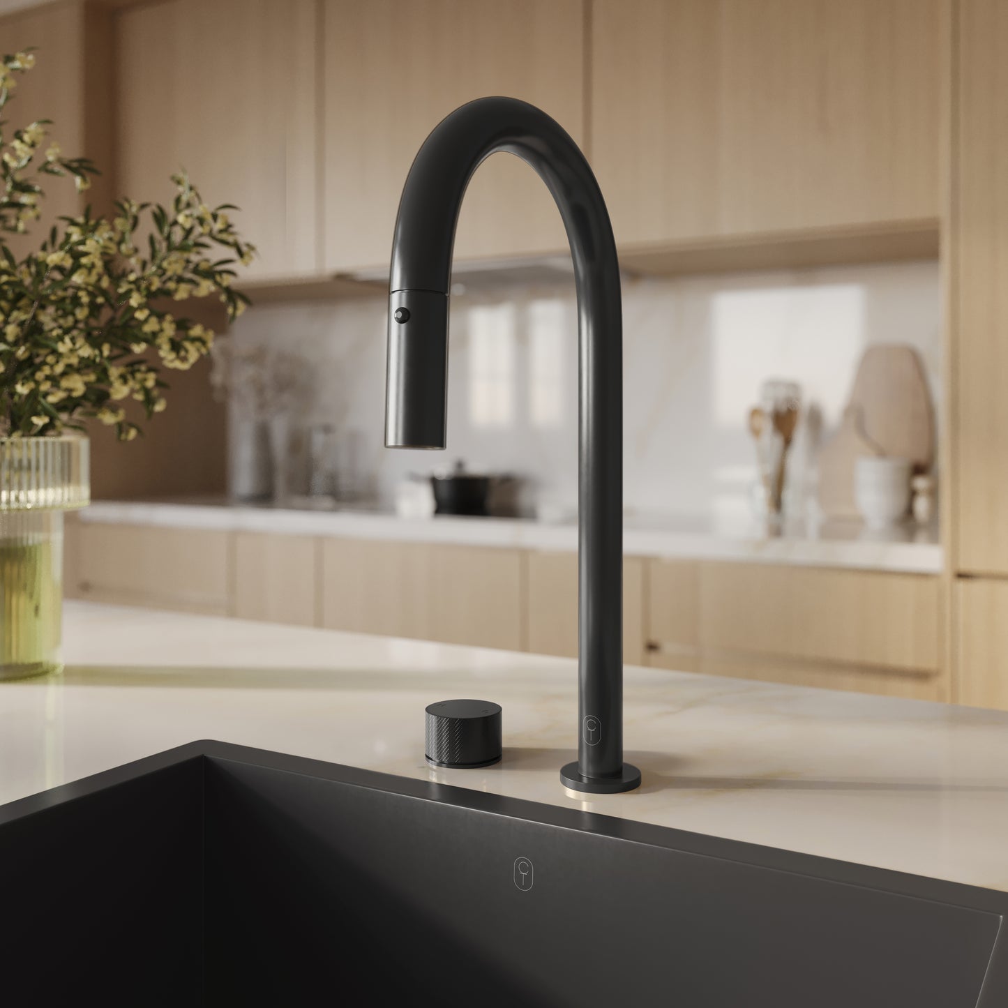 Tropea Pull-Out Kitchen Spout & Mixer - Matte Black