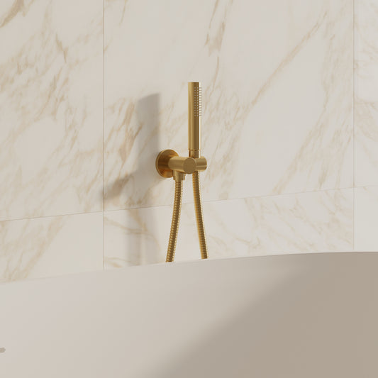 Tropea Wall Mounted Shower Set - Brushed Brass
