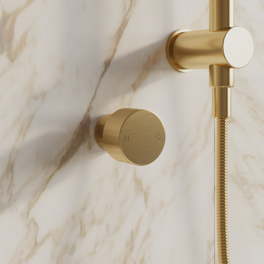 Tropea Wall Shower Mixer - Brushed Brass