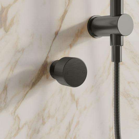 Tropea Wall Shower Mixer - Brushed Gunmetal