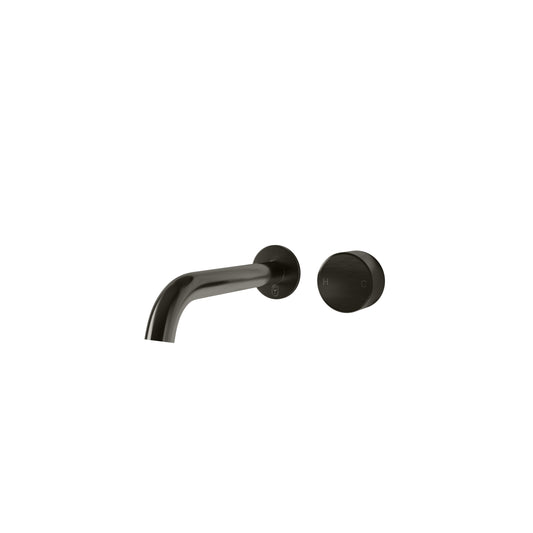 Tropea Wall Spout & Mixer Set - Brushed Gunmetal