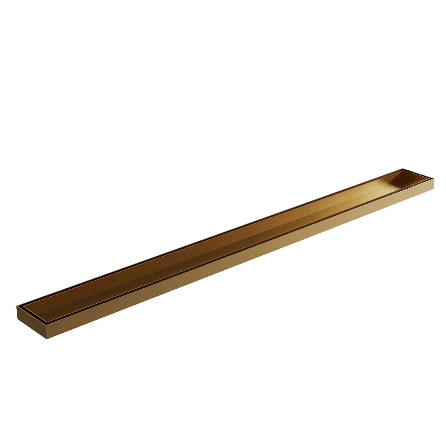 Tropea 900mm Bathroom Stainless Steel Linear Floor Drain - Brushed Brass