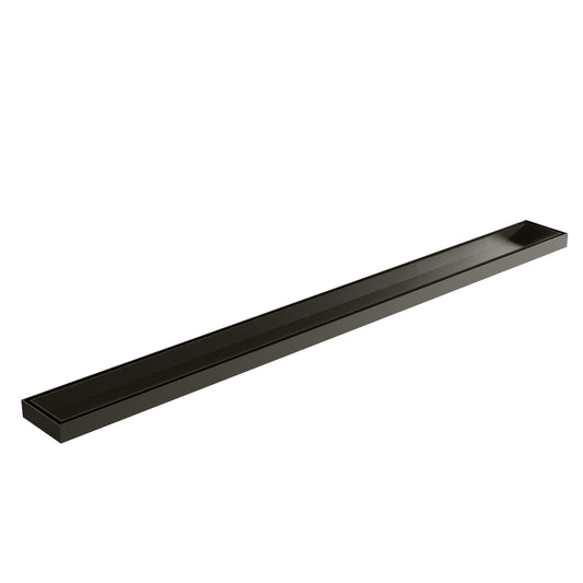 Tropea 900mm Bathroom Stainless Steel Linear Floor Drain - Brushed Gunmetal