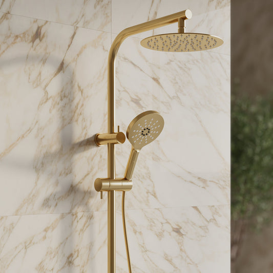 Tropea 2-in-1 Shower Set - Brushed Brass