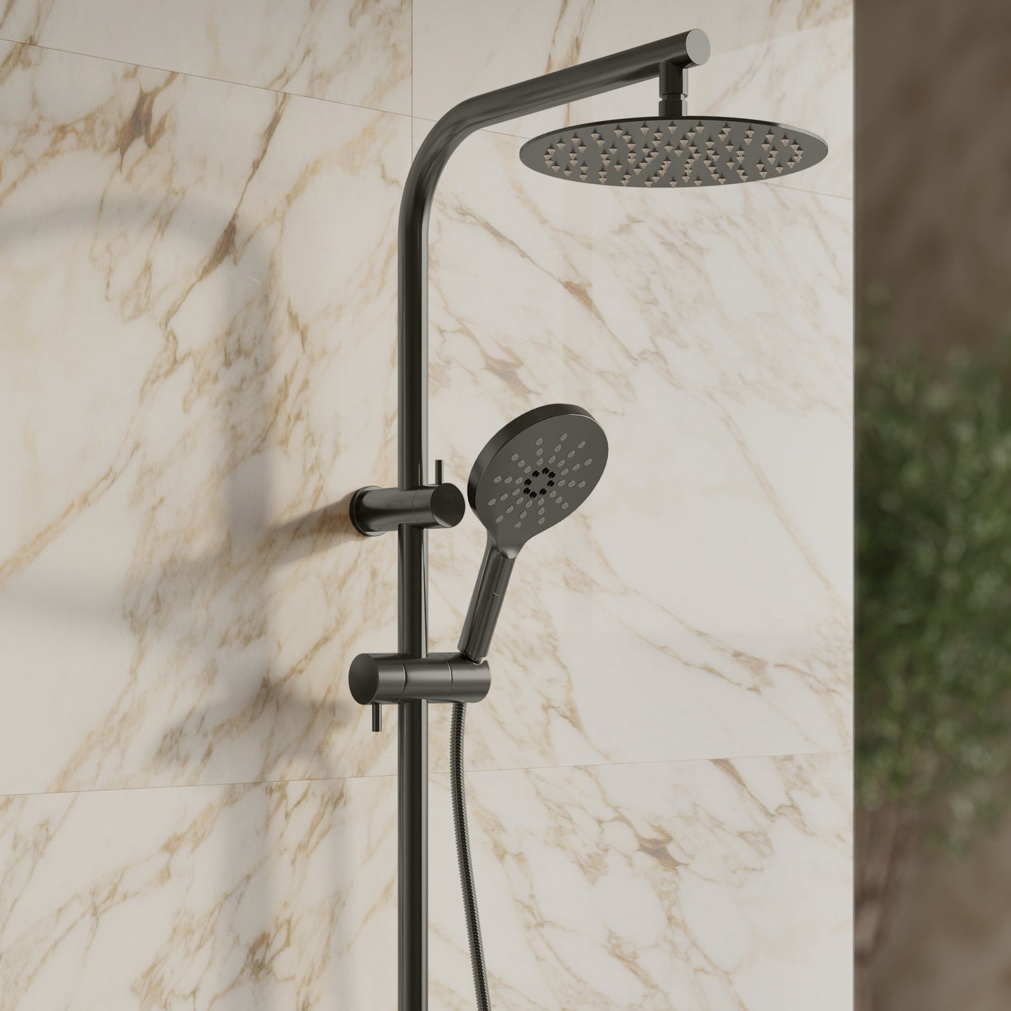 Tropea 2-in-1 Shower Set - Brushed Gunmetal