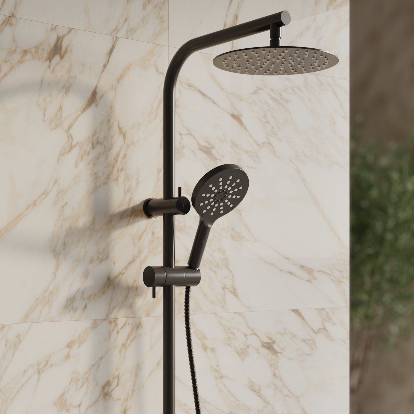 Tropea 2-in-1 Shower Set - Matte Black