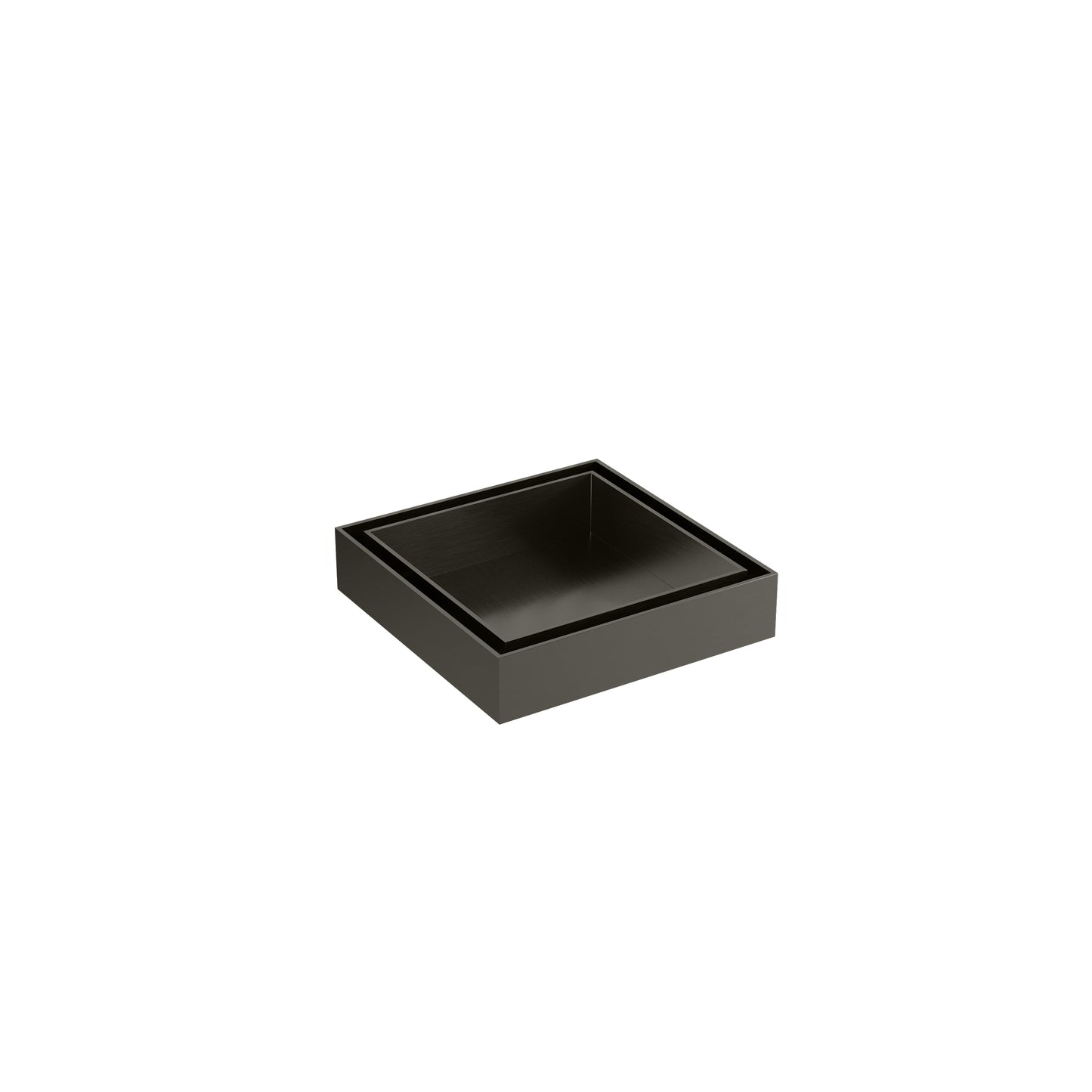 Tropea 100mm Tile Insert Bathroom Shower Floor Drain - Brushed Gunmetal