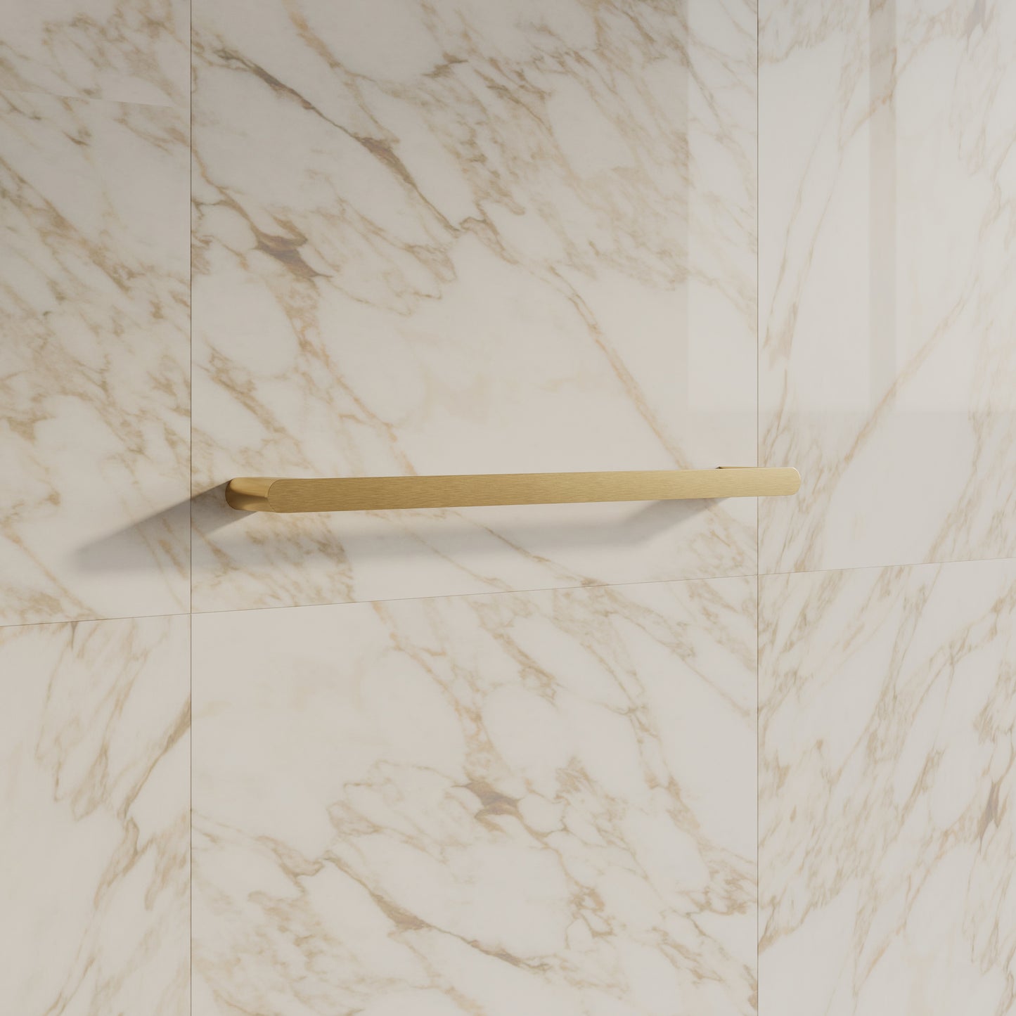 Tropea Single Towel Rail - Brushed Brass