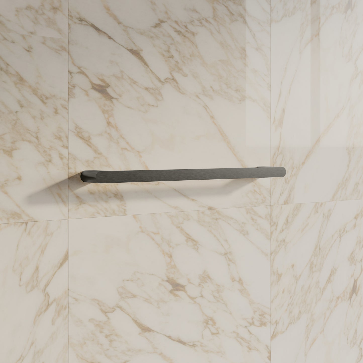 Tropea Single Towel Rail - Brushed Gunmetal