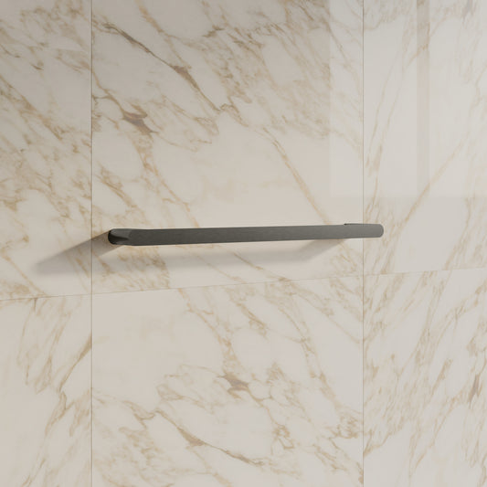 Tropea Single Towel Rail - Brushed Gunmetal