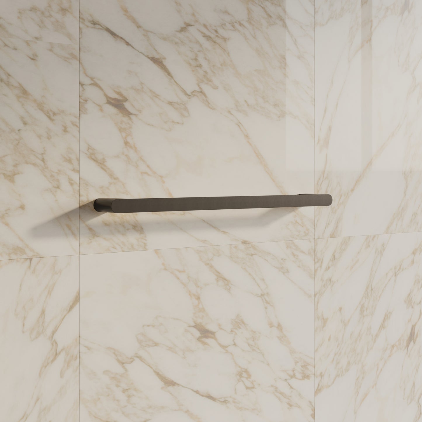 Tropea Single Towel Rail - Matte Black