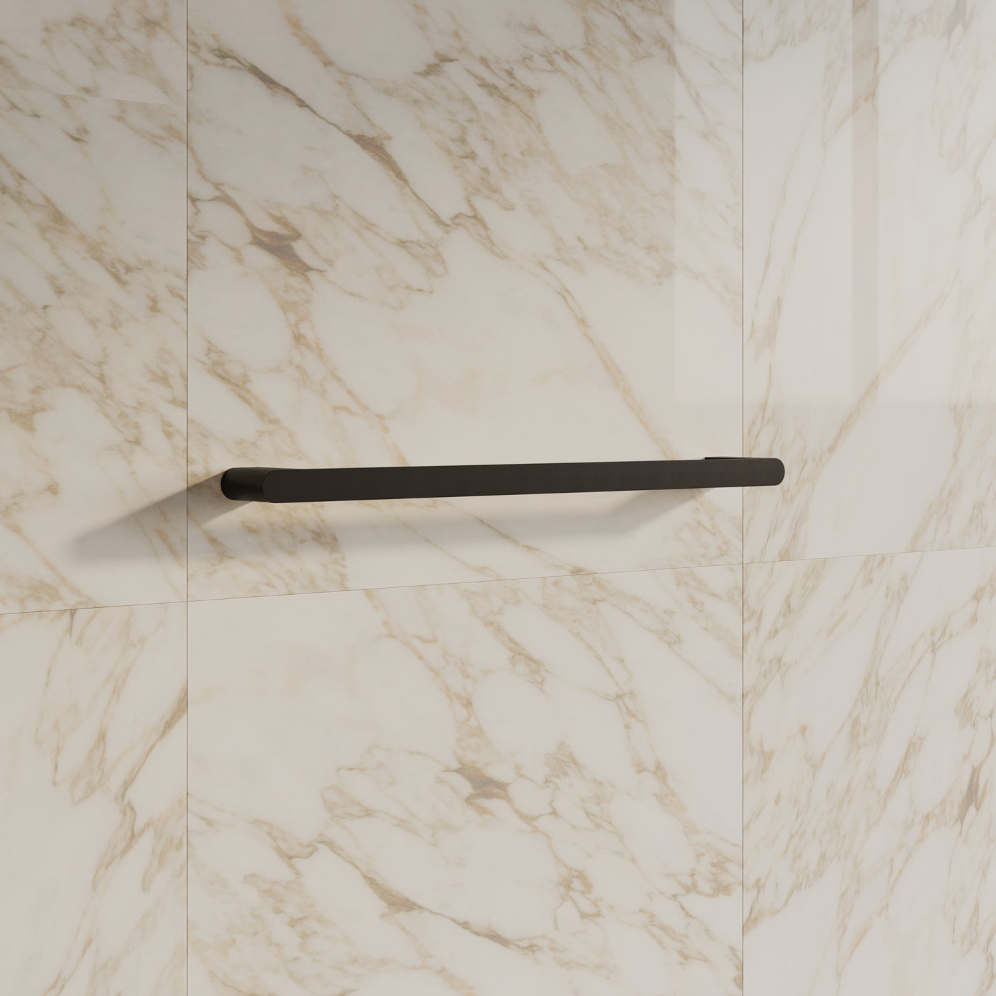 Tropea Single Towel Rail - Matte Black