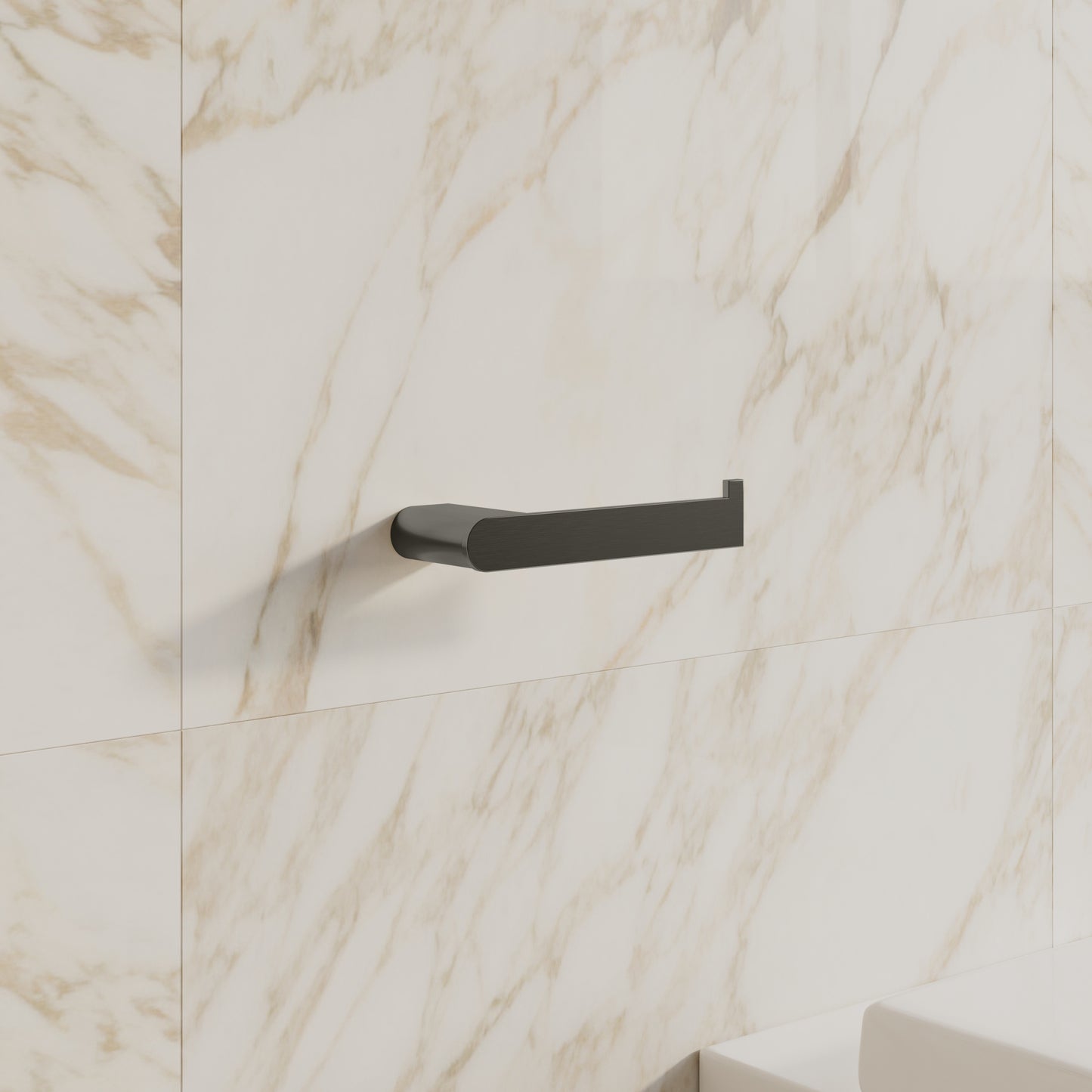 Tropea Toilet Roll Holder - Brushed Gunmetal